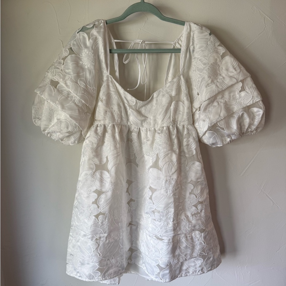 For Love And Lemons Cream Puff Sleeve Dress